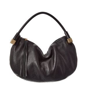 Chanel Black Leather Cc Hobo Bag (Authentic Pre-Loved)